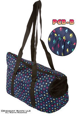 BLUE PET CARRIER TOTE BAG PURSE YORKIE C​HIHUAHUA DOG (PCB B)