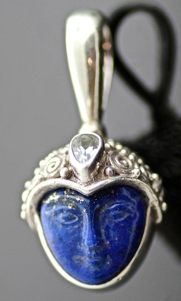   Sajen Goddess Double Face Pendant in Sterling Silver and Gemstones