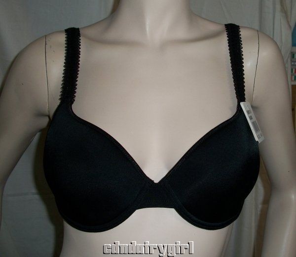 NWT BLACK ESSENTIAL BODYWEAR KATY ROSE UNDERWIRE PADDED BRA 2107