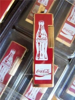 RARE COCA COLA COKE RED LIGHTER BOTTLE GOLD EDITION NEW