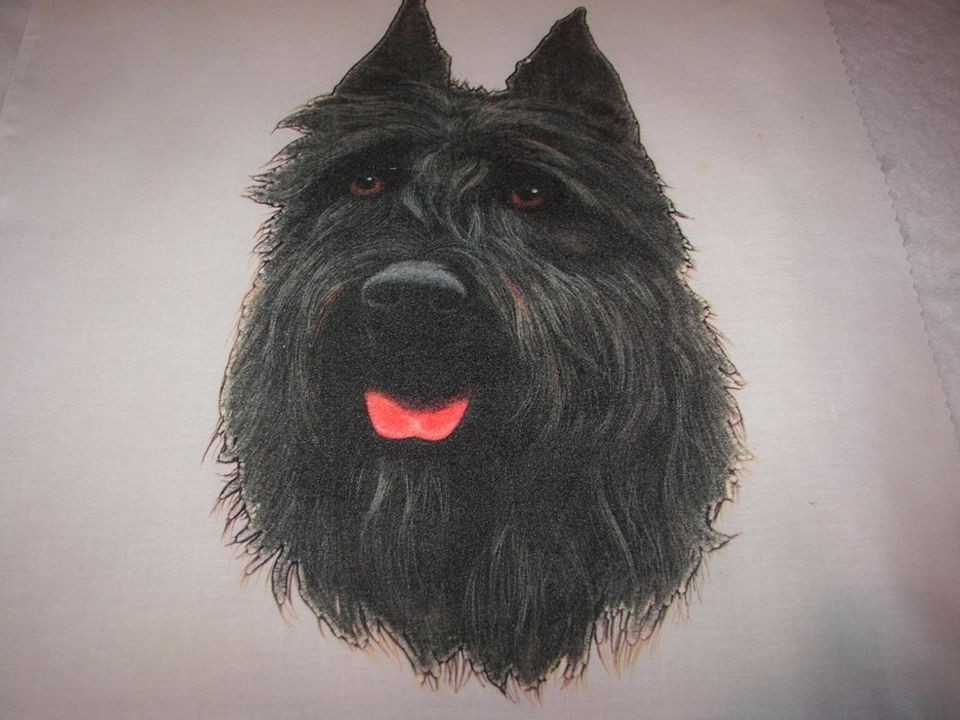 BOUVIER DES FLANDRES DOG FABRIC SCRAPBOOK ALBUM 12X12