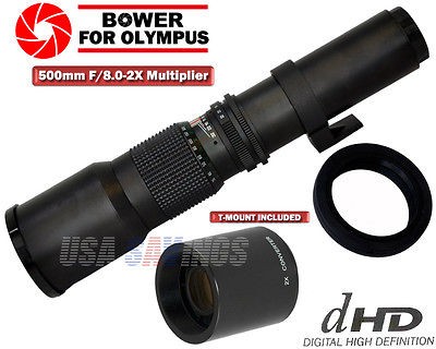 BOWER 500mm TELEPHOTO Mirror Lens for Olympus E 330 E 410 E 620 E 520 