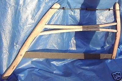 RP573 Antique Vtg Old Wood Primitive Buck Draw Saw