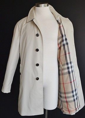 NWT BURBERRY MENS $950 NOVA CHECK BEIGE TRENCH COAT RAIN JACKET~38 48 