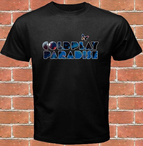 Coldplay MYLO XYLOTO Paradise Waterfall Album Cover Mens Black T 