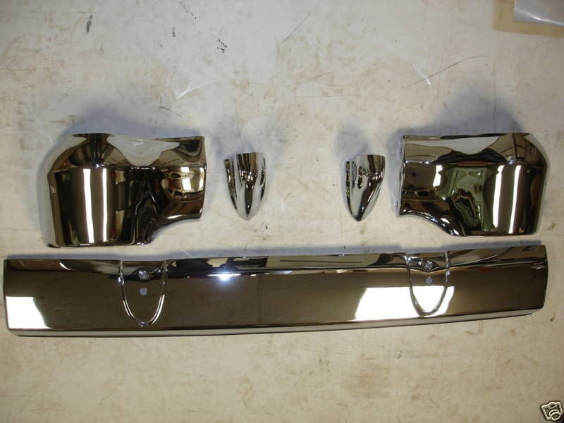 1956 CHEVROLET REAR BUMPER NEW USA TRIPLE PLATED 5 PC.