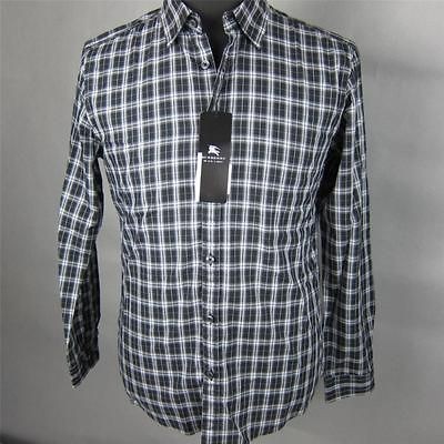 New BURBERRY 2012 Brit Black Label Check Button Down Mens Size 2 $ 