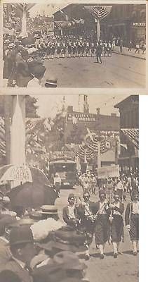 VT ~ BURLINGTON ~ RPPC ~ TROLLEY CAR in SHRINERS PARADE ~ c1920