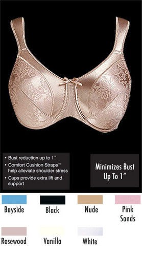 Bali Satin Tracings Minimizer Underwire Bra 3562