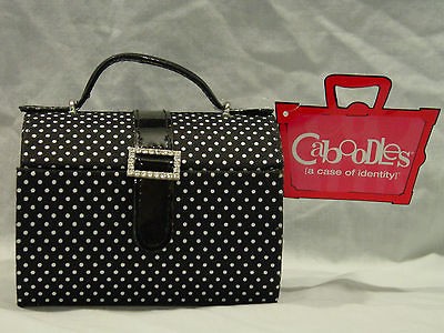 NEW CABOODLES DATE NIGHT BLACK/WHITE GIRLS PURSE MAKEUP CASE 