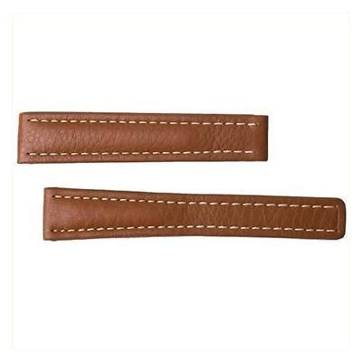 BREITLING BROWN COW HIDE LEATHER SWISS MADE 15MM WATCH STRAP FOR 