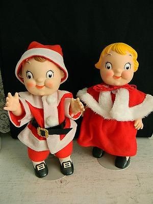 Vintage Santa Claus & Mrs. Claus Campbell Soup Kids Dolls~Collectors