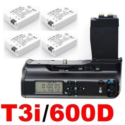 Timer Battery Grip for Canon EOS 600D Rebel T3i+4 LP E8