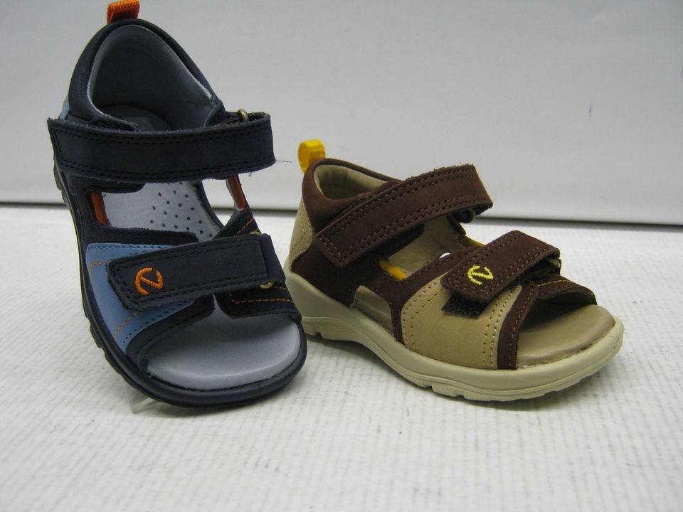 ECCO BOYS VELCRO SANDALS IN NAVY COMBI & IN CARMEL COMBI NUBUCK