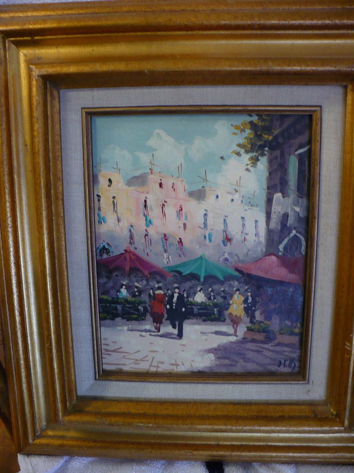 FL  VINTAGE NAPLES MARKETPLACE DeVity 8 x 10 FRAMED PICTURE