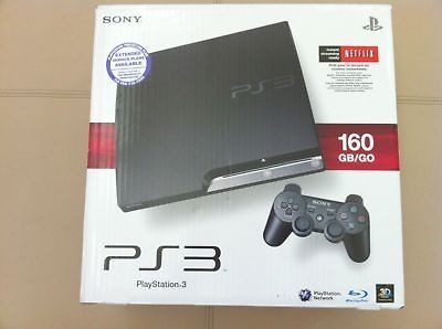   PlayStation 3 Slim 160 GB Charcoal Black Console (NTSC   CECH 3001A