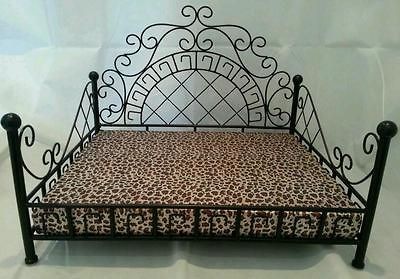   Bed  Metal frame bed with Leopard print mattress dogs/cats/pets