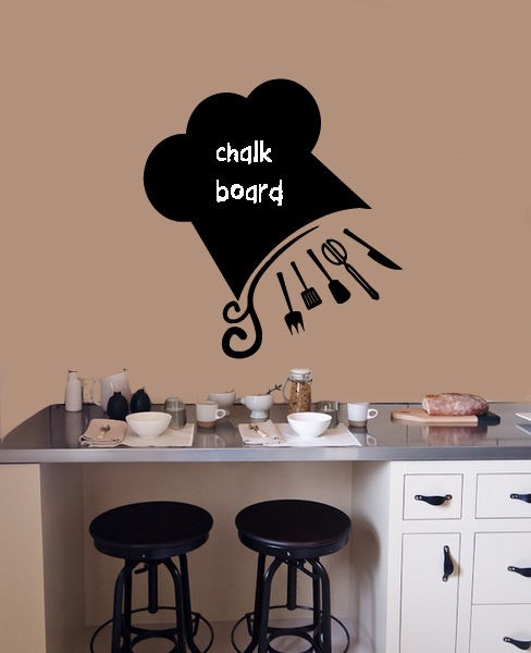 WALL VINYL CHALKBOARD BLACKBOARD DECAL ROOM KITCHEN RESTAURANT COOK 