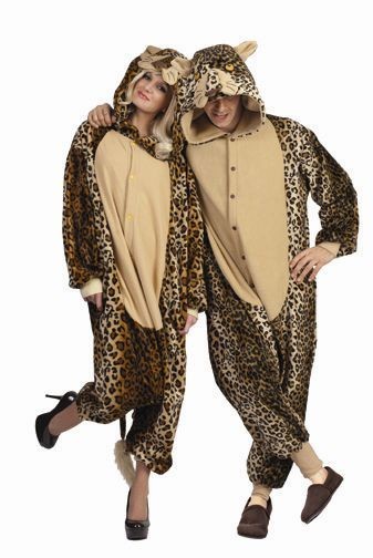 LUX LEOPARD ADULT COSTUME CAT CHEETAH JUNGLE ZOO ANIMAL JUMPSUIT 