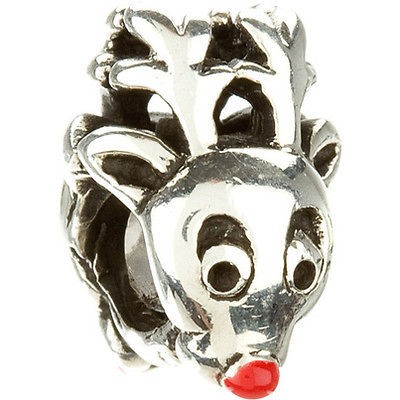 Chamilia Rudolf Red Nose Rain Deer Christmas Holiday Bead NA 30 