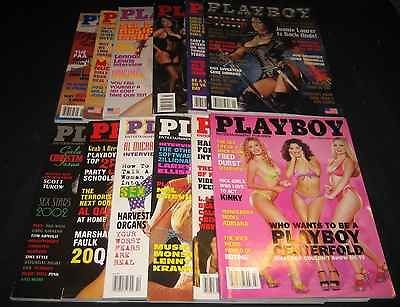 PLAYBOY 2002 FULL YEAR LOT of 12 Tera Patrick Dita Von Teese Chyna 