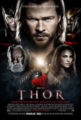 THOR ORIGINAL MOVIE POSTER 27X40 CHRIS HEMSWORTH