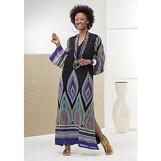 ASHRO New Womens Chiara Caftan XL   XXXL Ethnic African Moo Moo Fall 