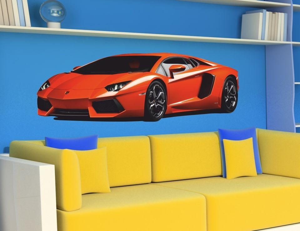 CARS Sport for Kids Room LAMBORGHINI Decor WALL STICKERS Sticker 