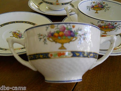 VTG W H GRINDLEY & CO (3 ) CUPS & (3 ) SAUCERS (# 697579) CARLTON 