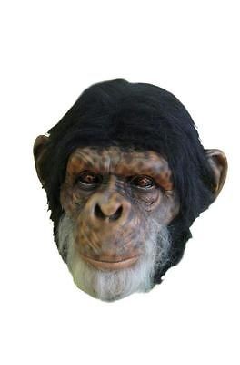 CHIMP MONKEY ANIMAL LATEX MASK COSTUME DRESS TA507