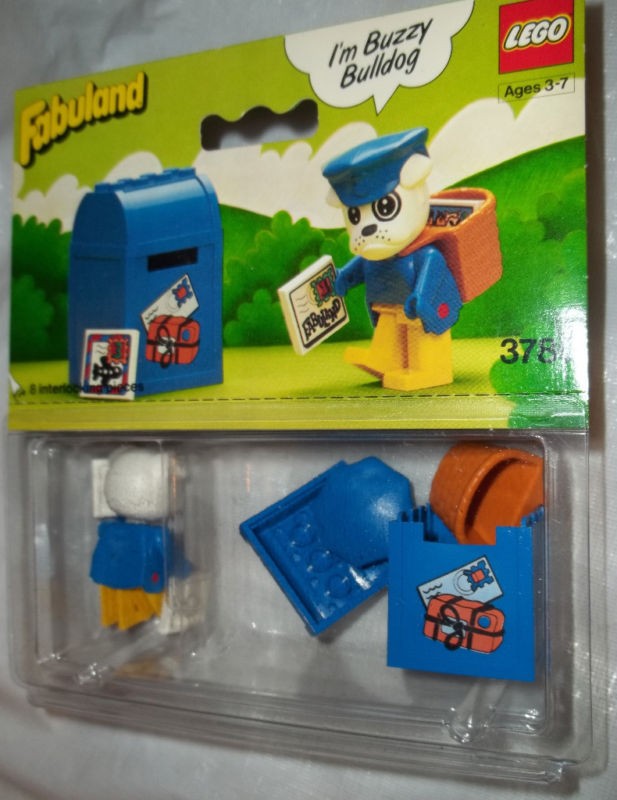 1982 LEGO #3786 BUZZY BULLDOG MAIL MAN MIP ♥ VINTAGE FABULAND 