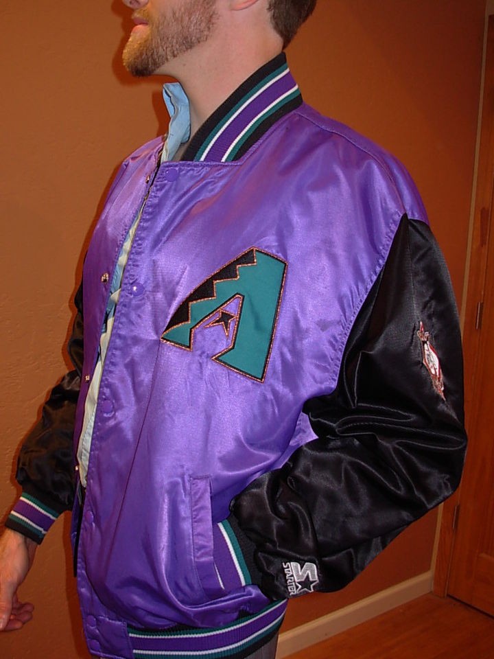 ARIZONA DIAMONDBACKS SATIN STARTER SATIN JACKET 1998 INAUGURAL SEASON 