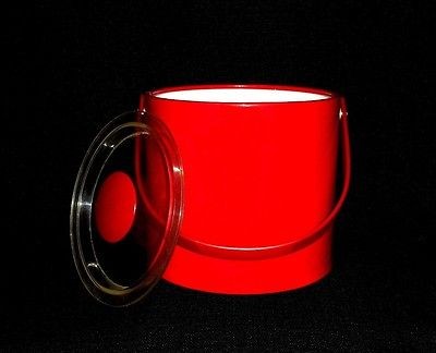 Vintage, mid century, modern, red, vinyl and lucite, Georges Briard 