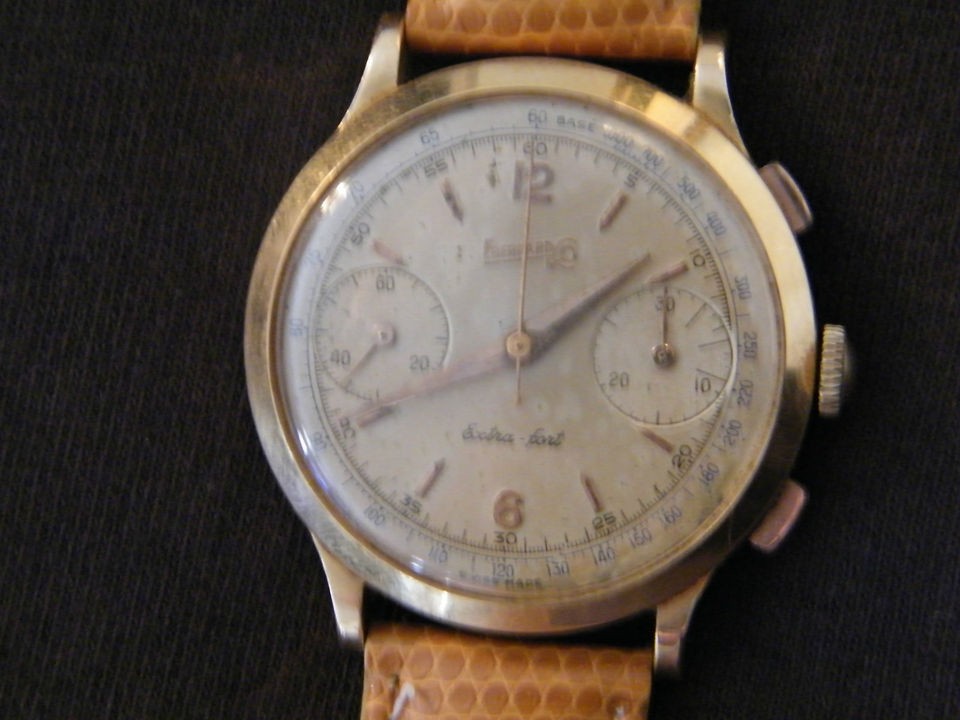 EBERHARD VINTAGE CHRONOGRAPH STEEL RARE BEAUTIFUL