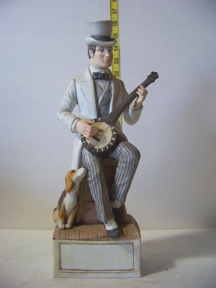 Kontinental Stephen Foster In Striped Pants & Banjo & Beagle Dog 