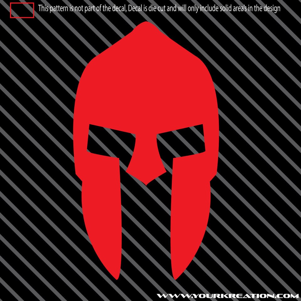 2X) 300 Spartan Helmet Die Cut Decal Sticker Leonidas sparta