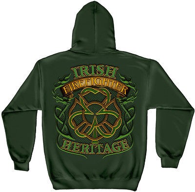   Firefighter Heritage Hoodie Shamrock Clover EMS EMT Volunteer Rescue