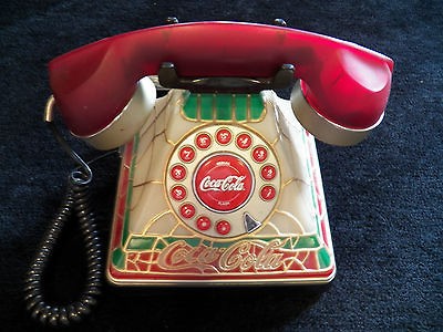 Coca Cola Tiffany Style Stained Glass Style Telephone