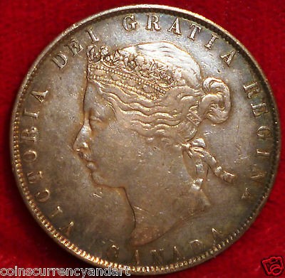 1870 Canada 50 Cents Silver Coin Queen Victoria Beautiful ++