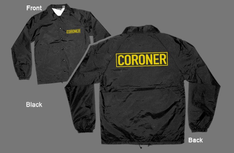 CORONER ~ JACKET   coaches windbreaker ALL SIZES EASY HALLOWEEN 