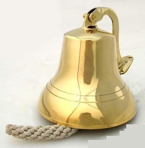 BRASS SHIP BELL ~ NAUTICAL BELL ~ PIRATE ~ DINNER BELL