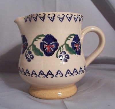 Nicholas Mosse Pottery Pansy Pattern Yelloware Creamer