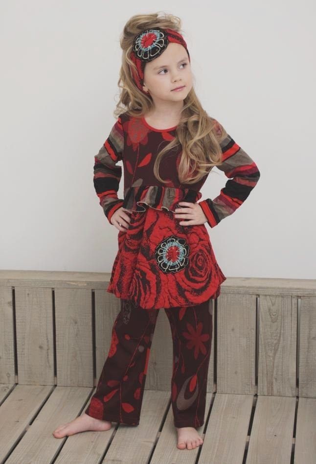 ZaZa Couture NWT Rezija Red Floral Bubble Pant Set Size 4,5,6,7,8,10