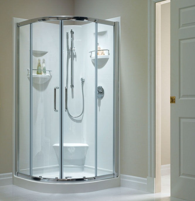 NEPTUNE SACHA 40 x 40 SHOWER UNIT ENCLOSURE BACKWALLS AND SEAT NEO 