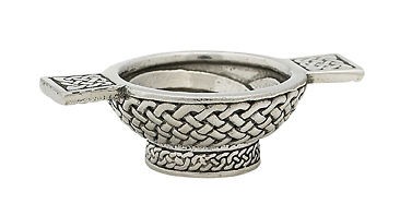 Great Gift Scottish Quaich Pewter 1 1/4 Inches Diameter Celtic