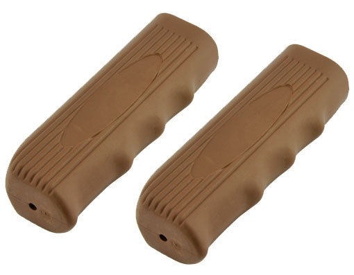 Lowrider Custom Grips Kraton Rubber Brown. beach cruiser bike grips 