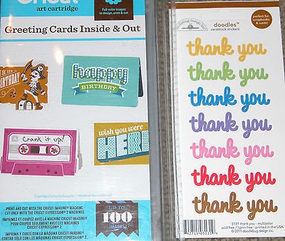 Cricut IMAGINE ART cartridge~GREE​TING CARDS INSIDE & OUT+ACCENTS~NE 