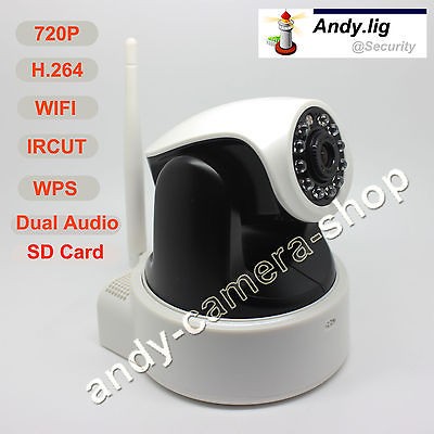   H502W HD 720P Mega Pixel H.264 IP PT Wireless Camera SD Support +IRCUT