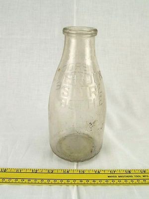 Brock Store Bottle 1qt Obrock Dairy CE Cleveland Ohio Duraglas