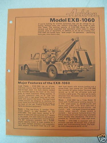 Model EXB 1060 Ashton Truck Brochure Eagle Industries